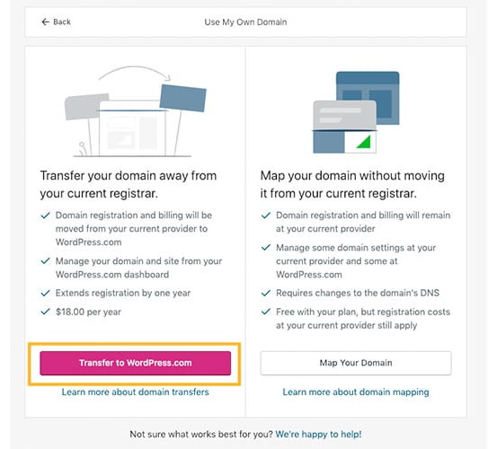 Transfer to WordPress.com