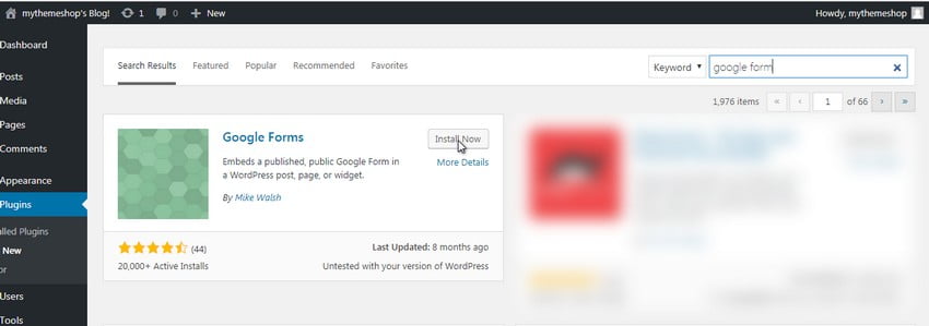 install-google-forms-plugin