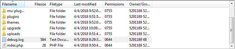 debug log filezilla