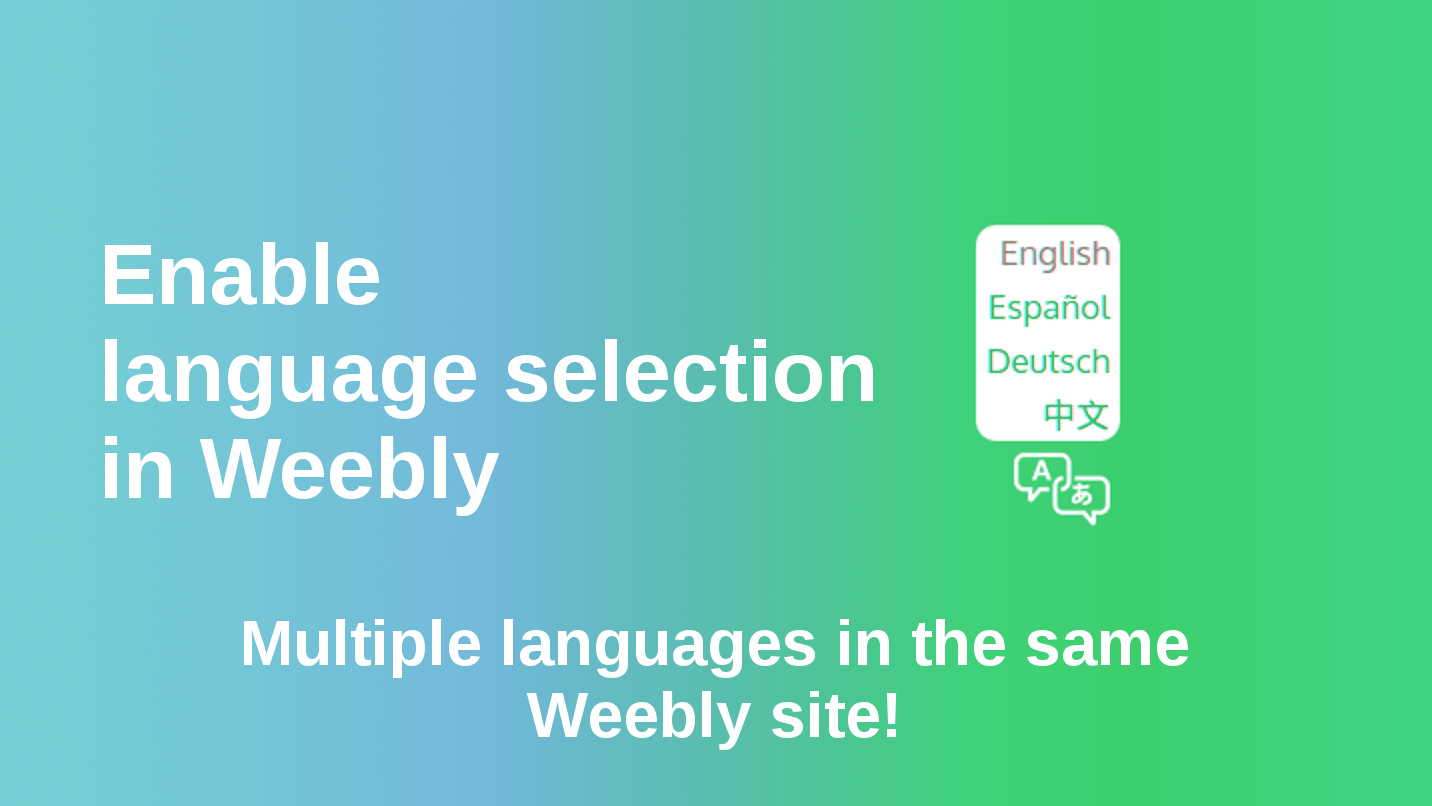 Weebly Multi-lingual