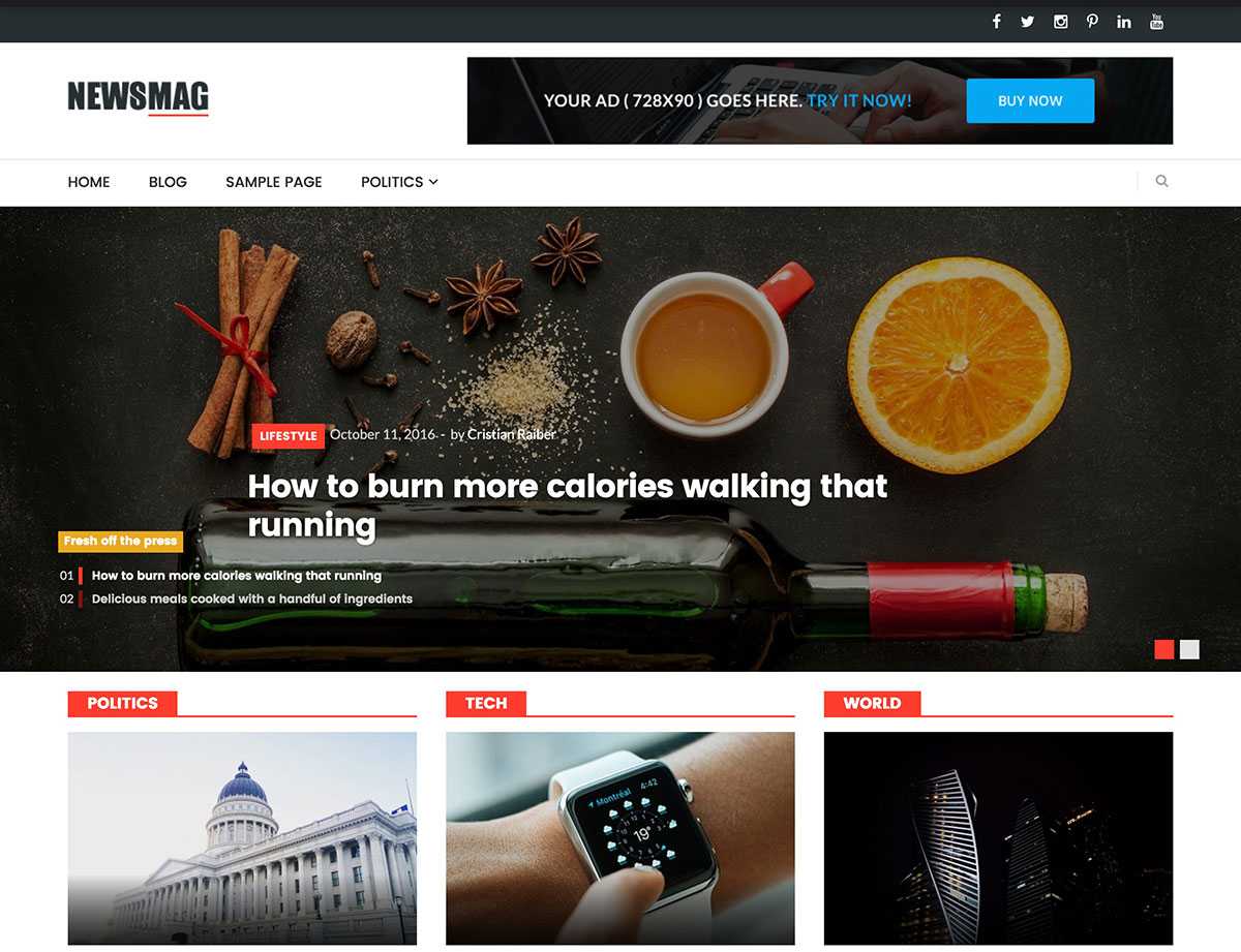 News Mag lite Free WordPress Theme