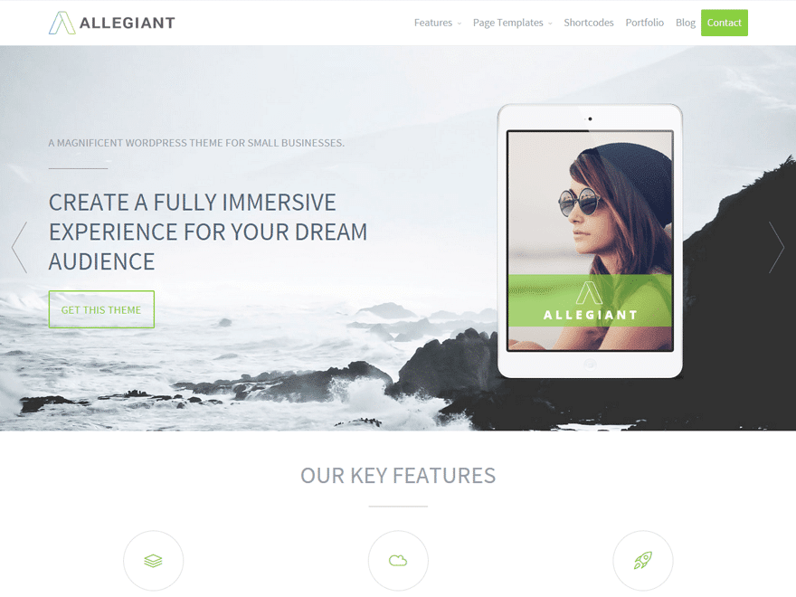 allegiant Free WordPress Theme