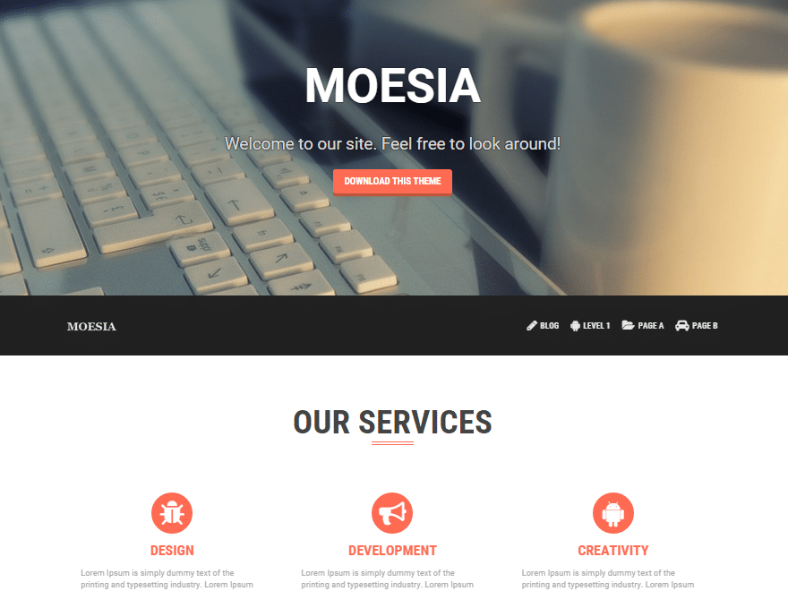 moesia Free WordPress Theme