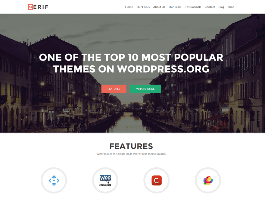 zerif lite Free WordPress Theme