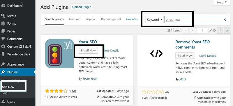 DOWNLOADING AND INSTALLING YOAST SEO