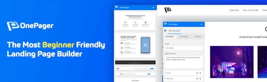 Onepage Builder – Easiest Landing Page Builder For WordPress