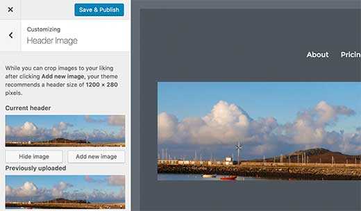 Add Header Image