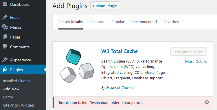 w3 total cache plugin