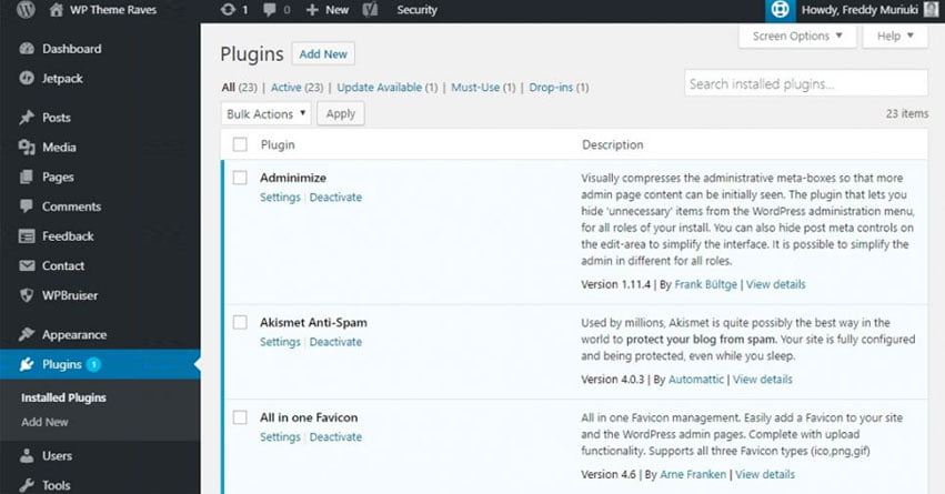 deactivate wordpress plugins