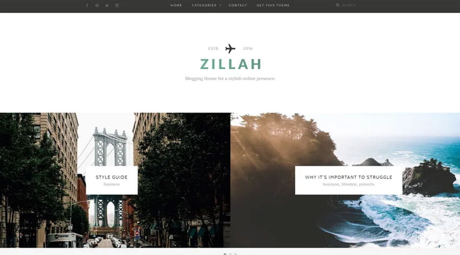 Zillah wp theme