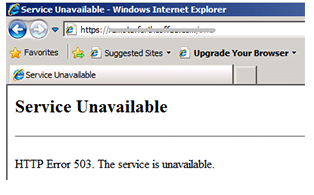 service unavailable error