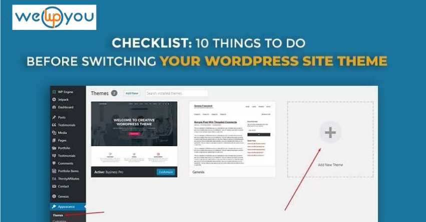 Checklist 10 things to do before switching your WordPress site theme
