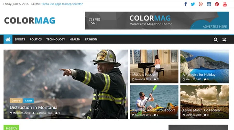 ColorMag wp theme