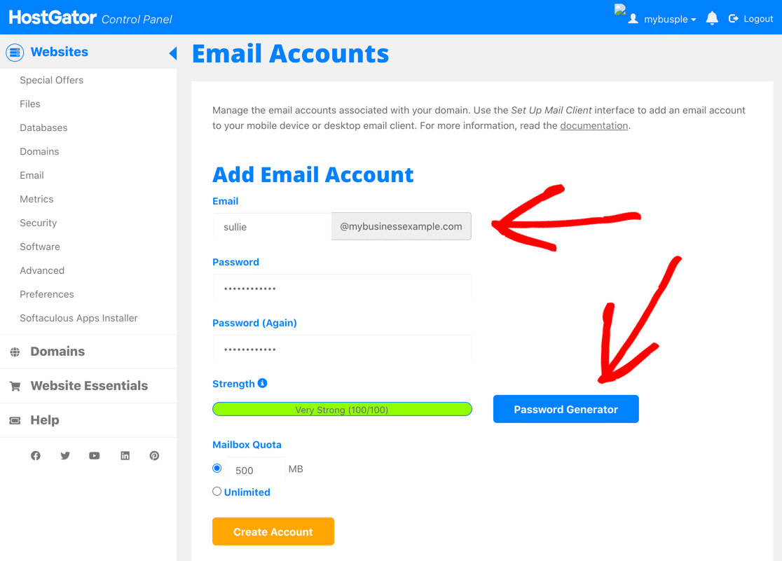 Add email account