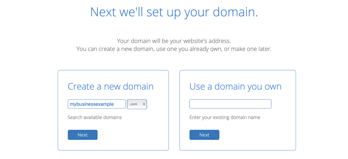 Choose the Free Domain