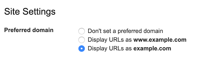 preferred domain settings